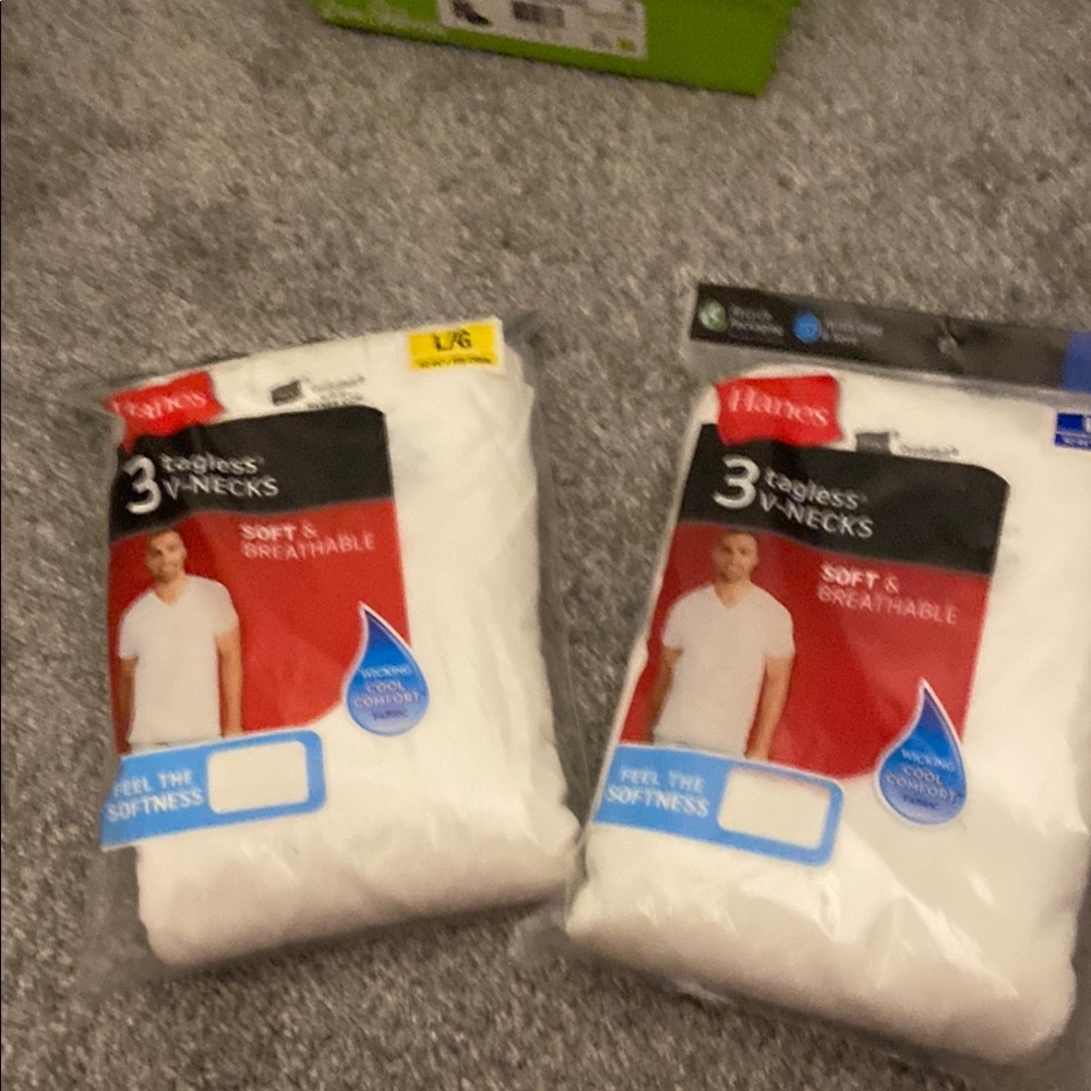 NWT 2 packages of men’s undershirts